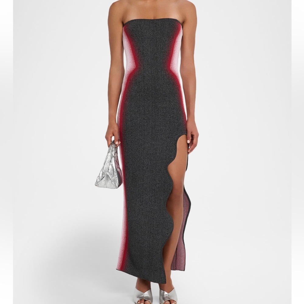 Ph5 wavy asymmetric long dress net L